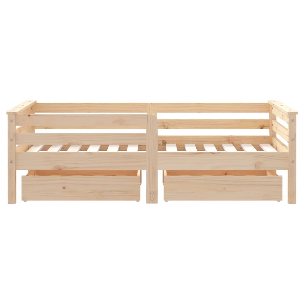 vidaXL Estructura de cama para niños con cajones madera pino 70x140 cm