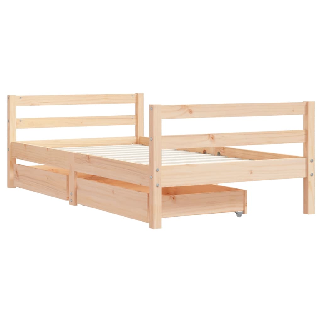 vidaXL Estructura de cama infantil con cajones madera de pino 80x160cm