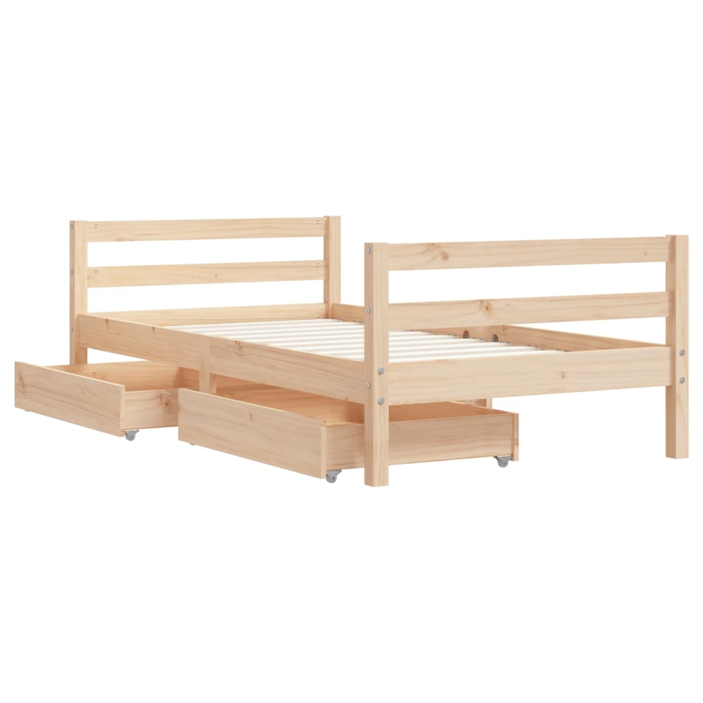 vidaXL Estructura de cama infantil con cajones madera de pino 80x160cm