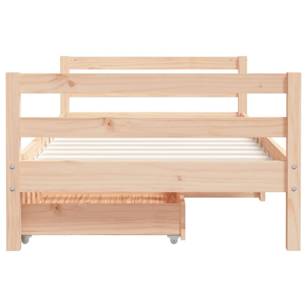 vidaXL Estructura de cama infantil con cajones madera de pino 80x160cm