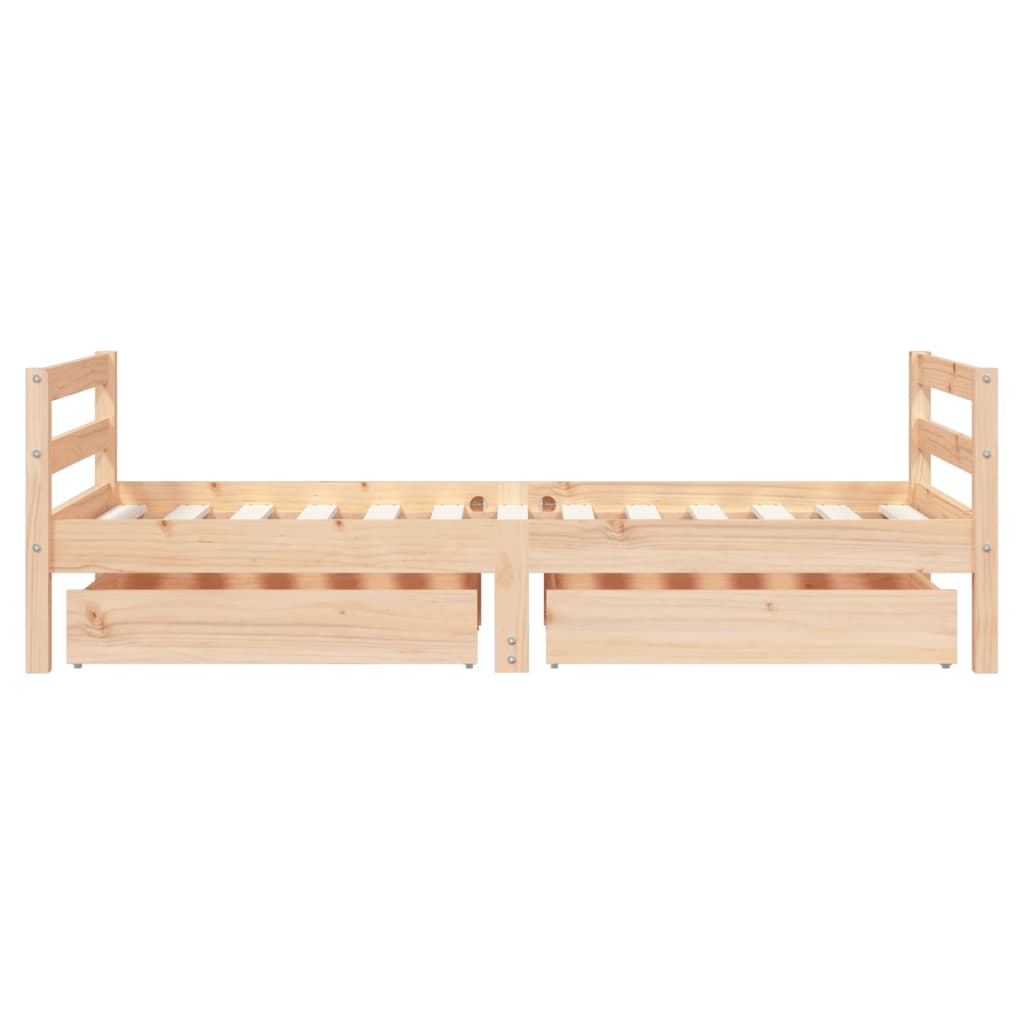 vidaXL Estructura de cama infantil con cajones madera de pino 80x160cm