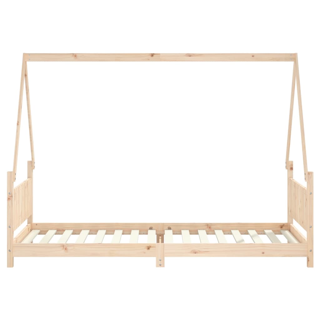 vidaXL Estructura de cama para niños madera maciza de pino 90x200 cm