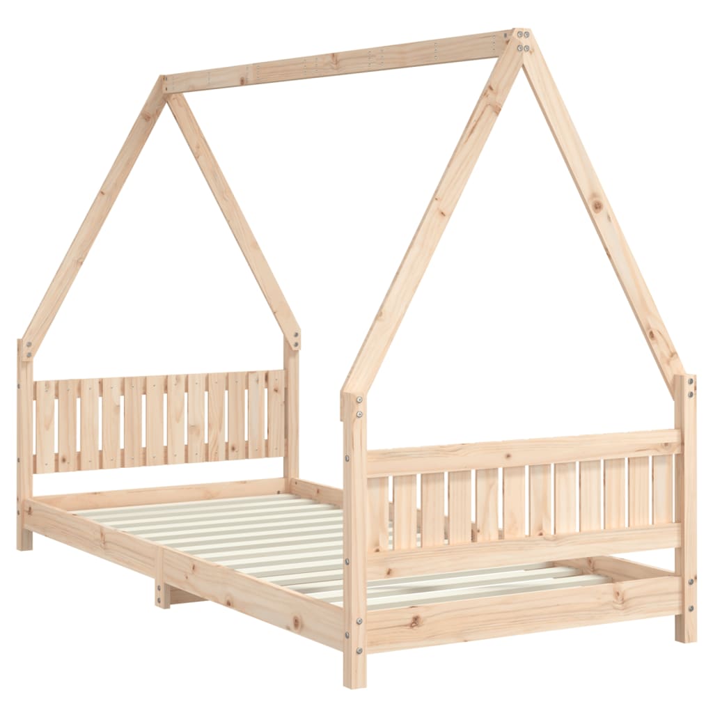 vidaXL Estructura de cama para niños madera maciza de pino 90x200 cm