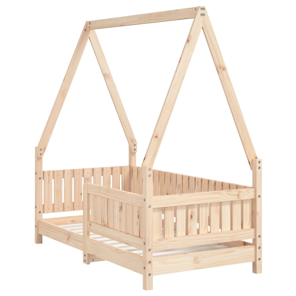 vidaXL Estructura de cama para niños madera maciza de pino 70x140 cm