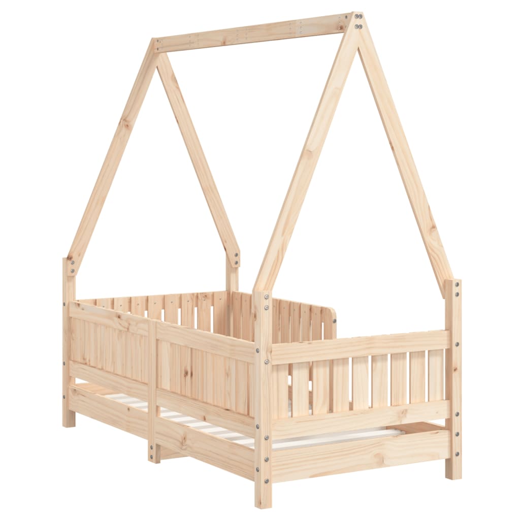 vidaXL Estructura de cama para niños madera maciza de pino 70x140 cm