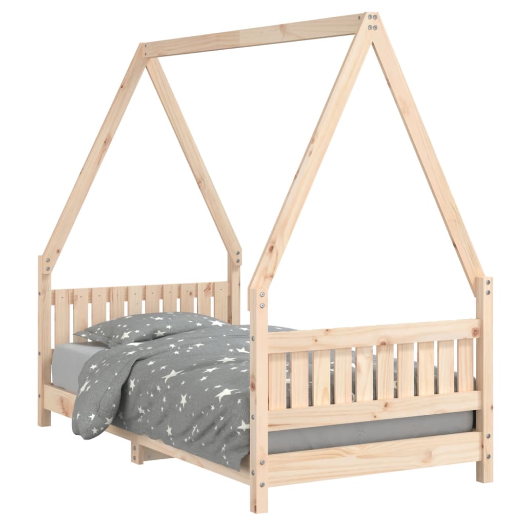 vidaXL Estructura de cama para niños madera maciza de pino 80x160 cm