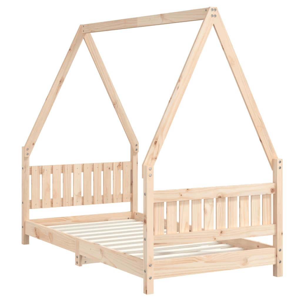 vidaXL Estructura de cama para niños madera maciza de pino 80x160 cm