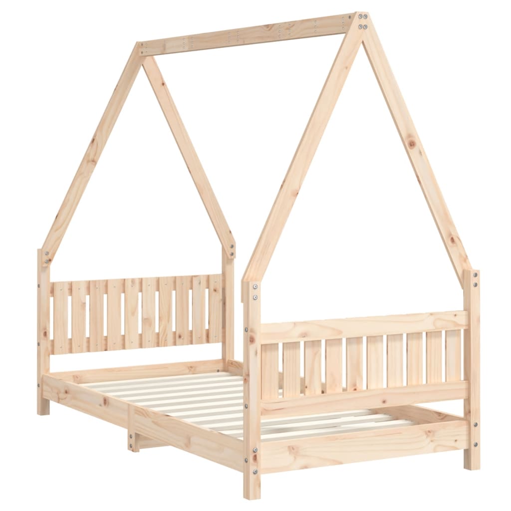 vidaXL Estructura de cama para niños madera maciza de pino 80x160 cm