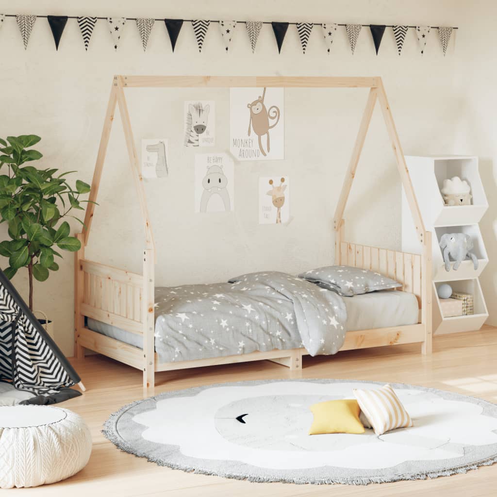 vidaXL Estructura de cama para niños madera maciza de pino 80x160 cm