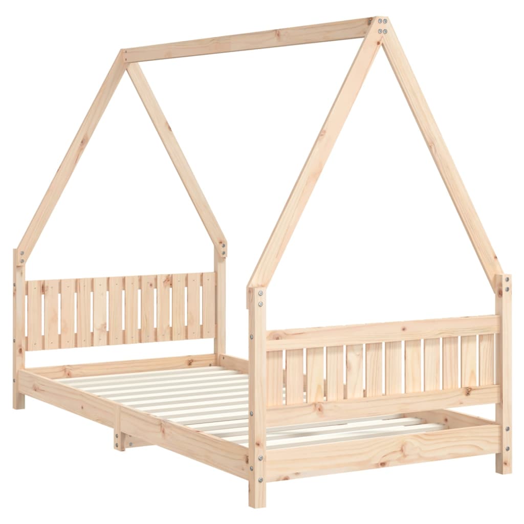 vidaXL Estructura de cama infantil madera maciza de pino 90x190 cm