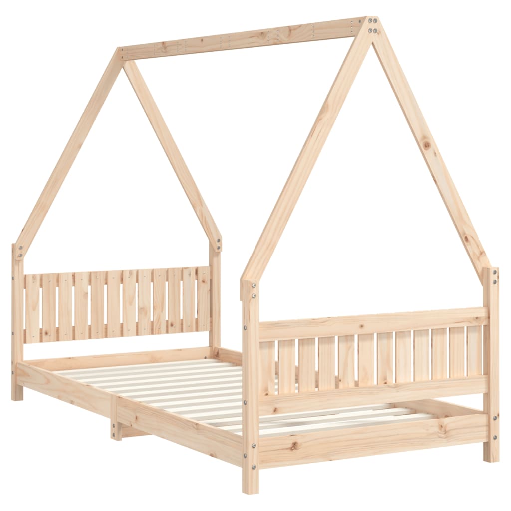 vidaXL Estructura de cama infantil madera maciza de pino 90x190 cm