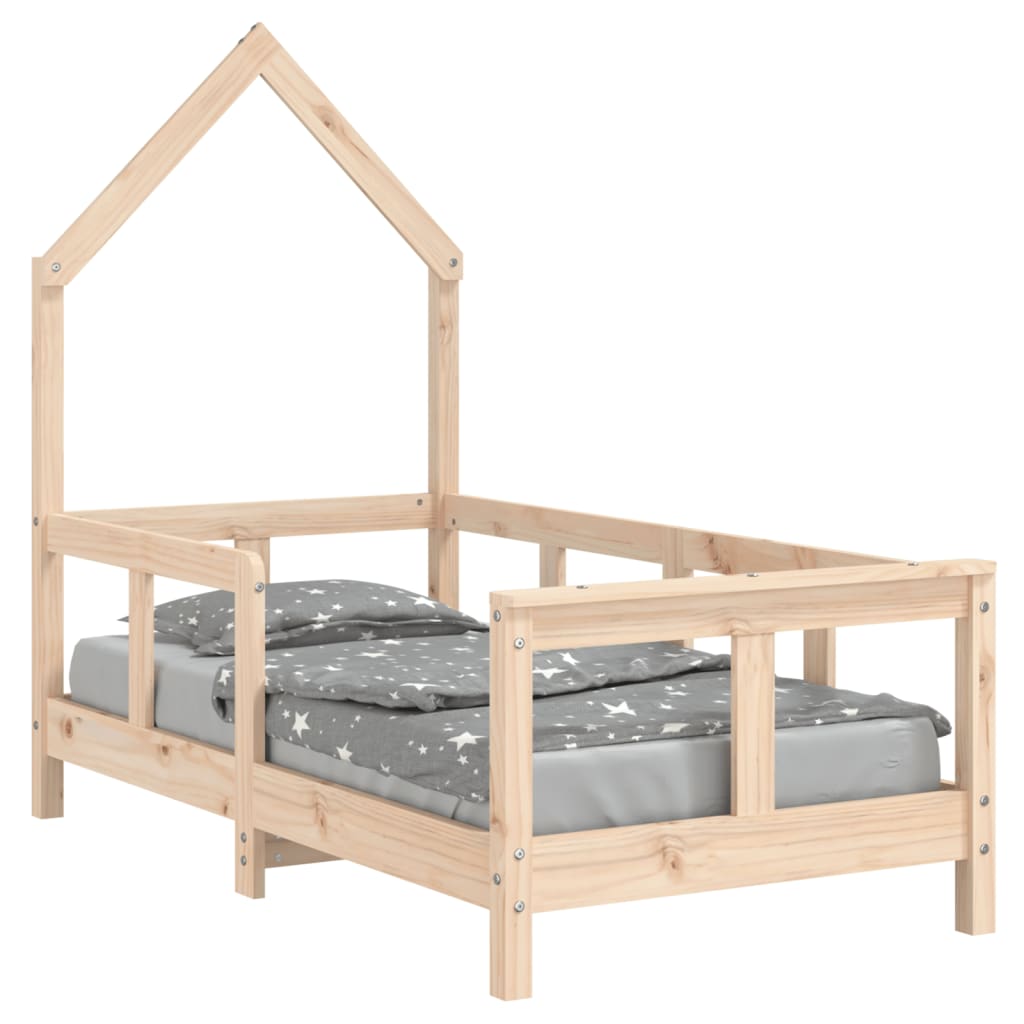 vidaXL Estructura de cama para niños madera maciza de pino 70x140 cm