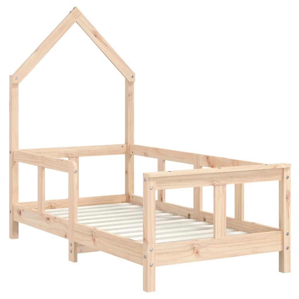 vidaXL Estructura de cama para niños madera maciza de pino 70x140 cm