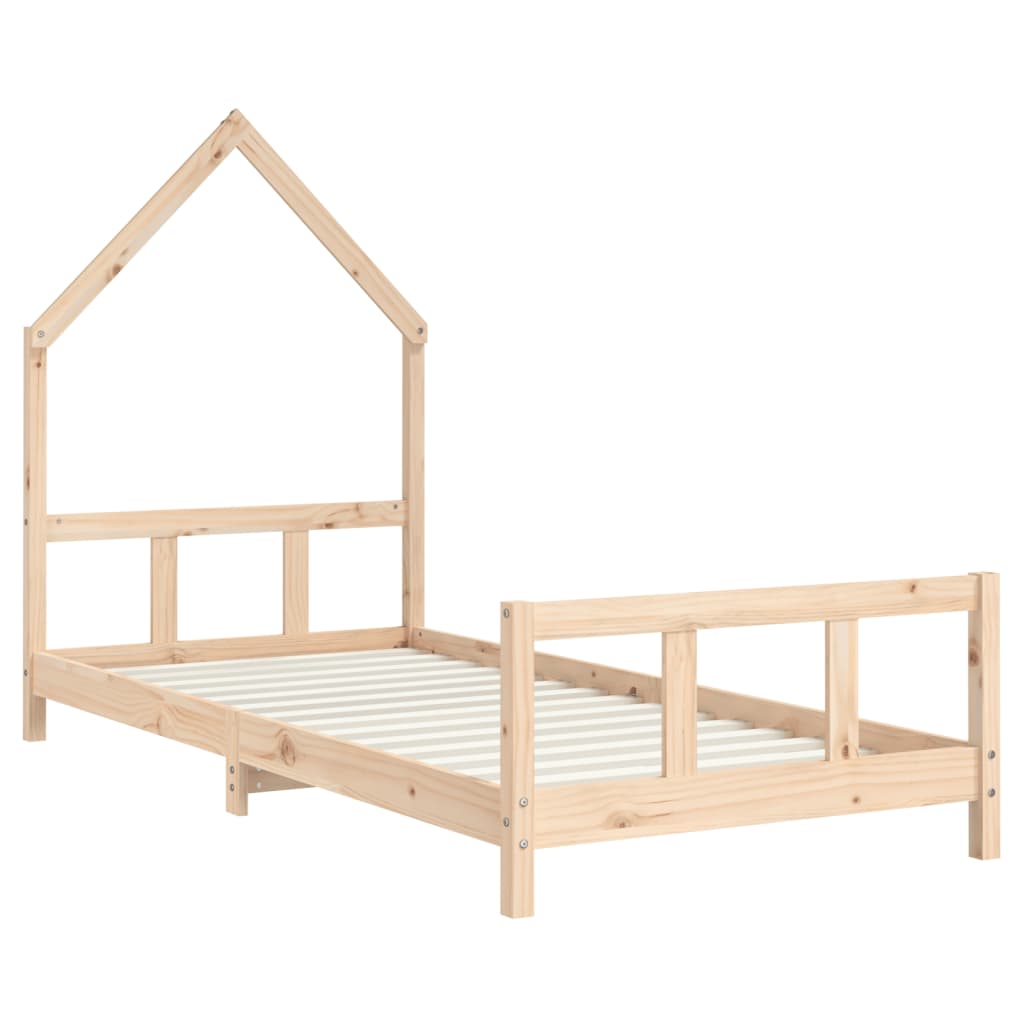 vidaXL Estructura de cama infantil madera maciza de pino 90x190 cm