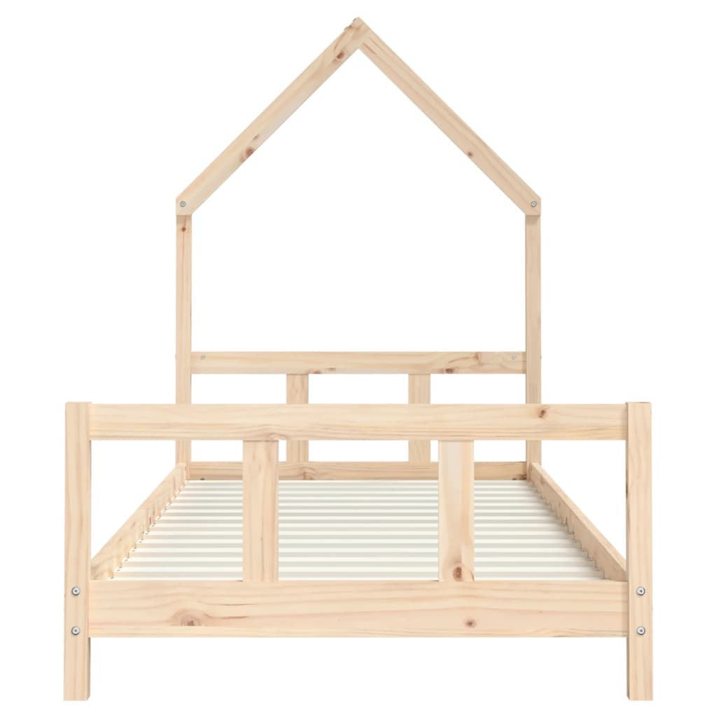 vidaXL Estructura de cama infantil madera maciza de pino 90x190 cm