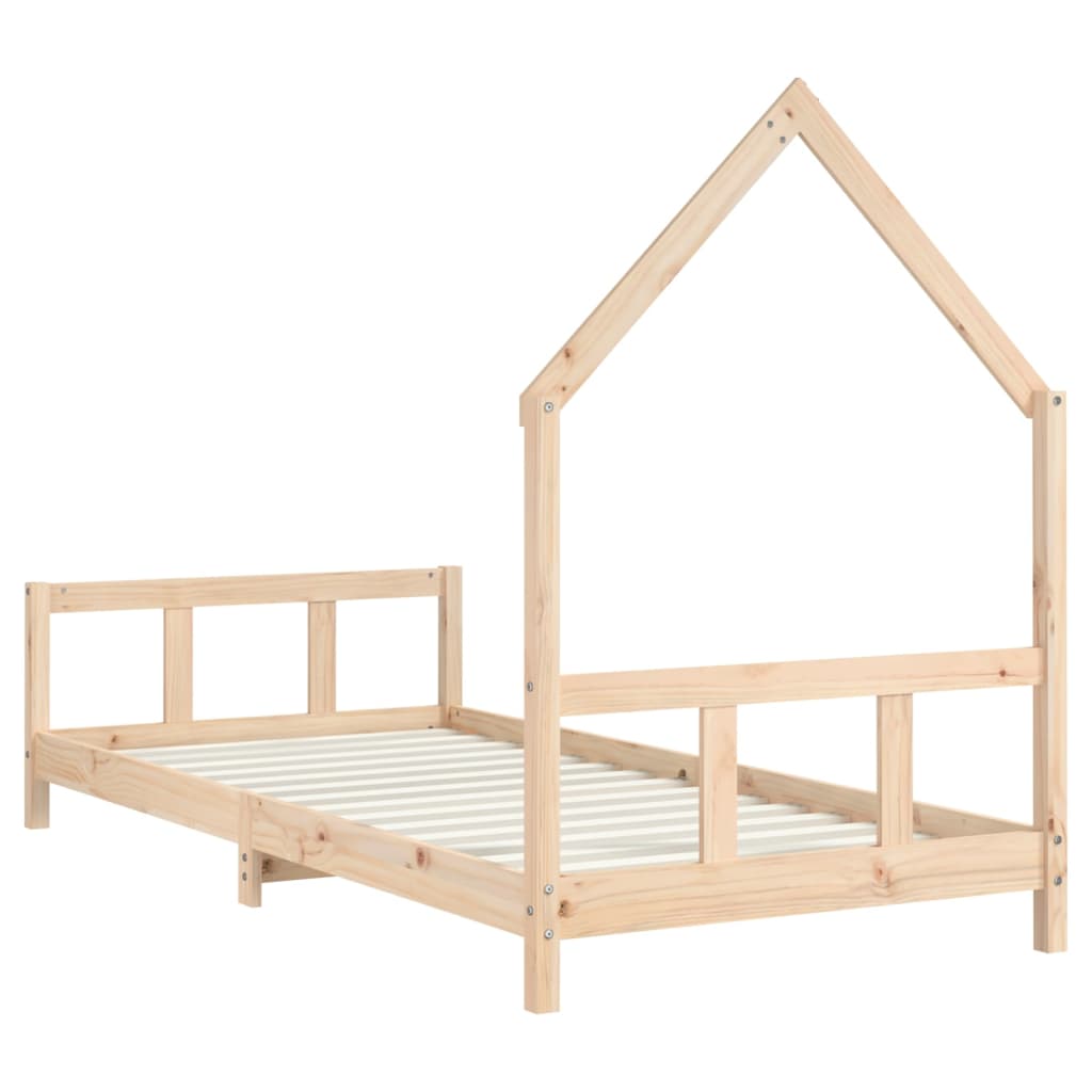 vidaXL Estructura de cama infantil madera maciza de pino 90x190 cm