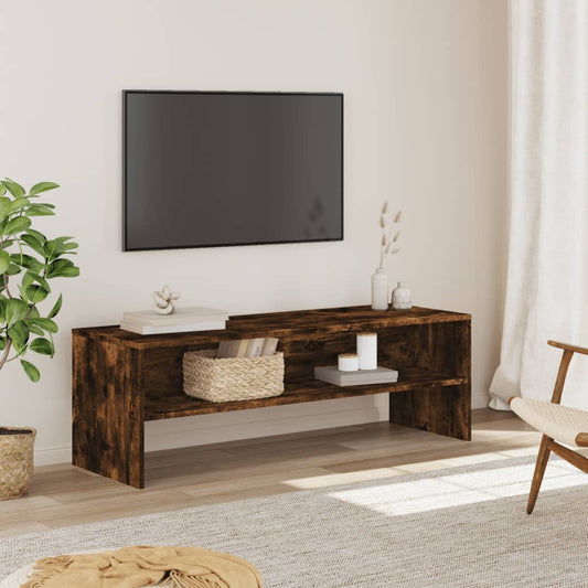 vidaXL Mueble de TV madera de ingeniería roble ahumado 120x40x40 cm