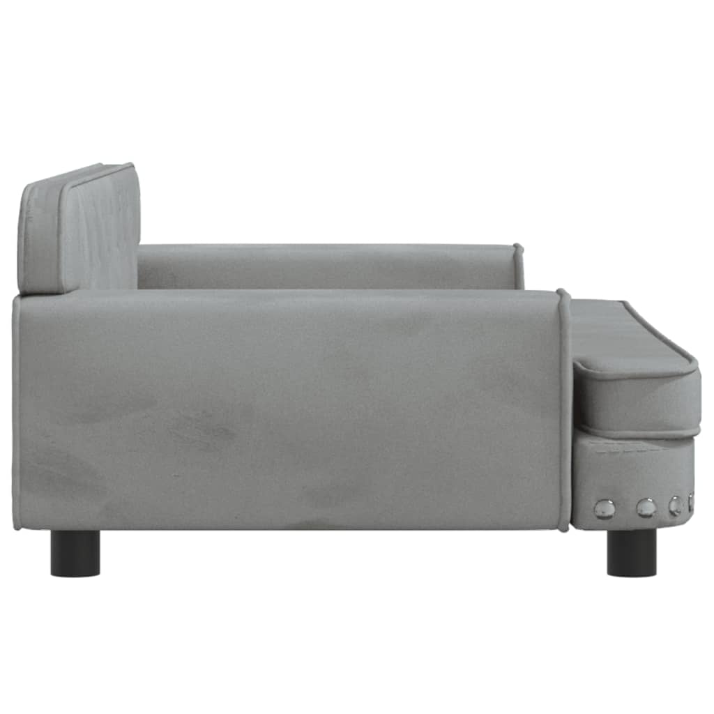 vidaXL Sofá para niños de terciopelo gris claro 90x53x30 cm