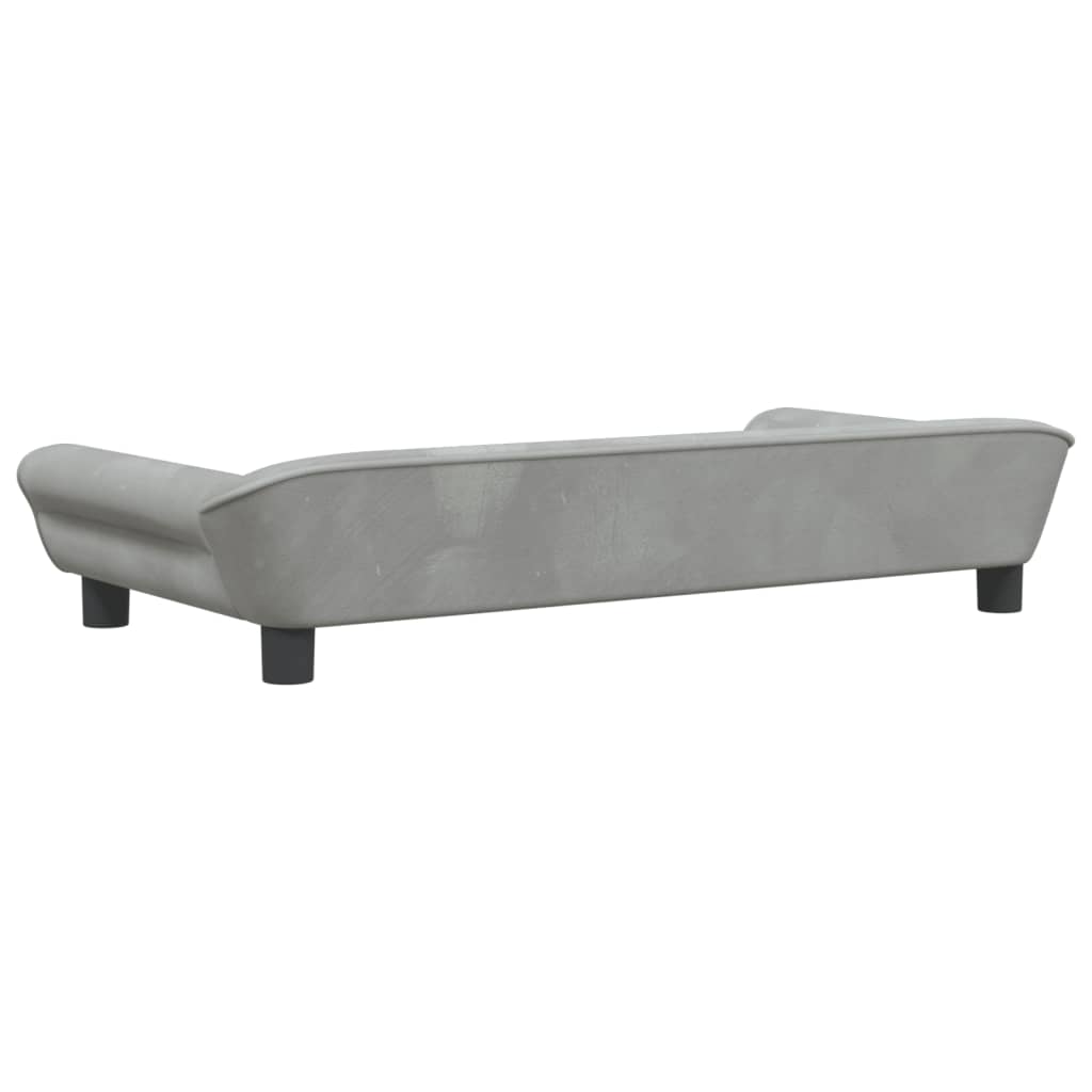 vidaXL Sofá para niños de terciopelo gris claro 100x50x26 cm