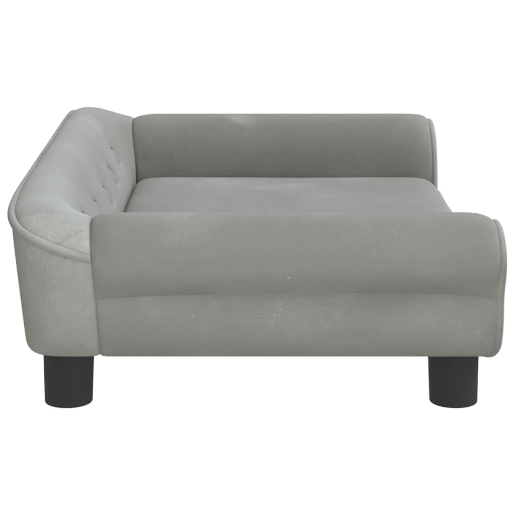 vidaXL Sofá para niños de terciopelo gris claro 70x45x26 cm