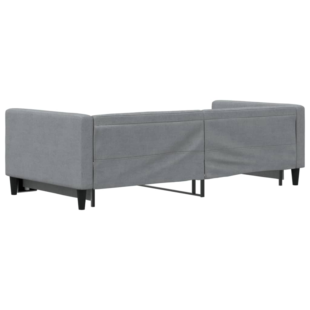 vidaXL Sofá cama nido tela gris claro 90x200 cm