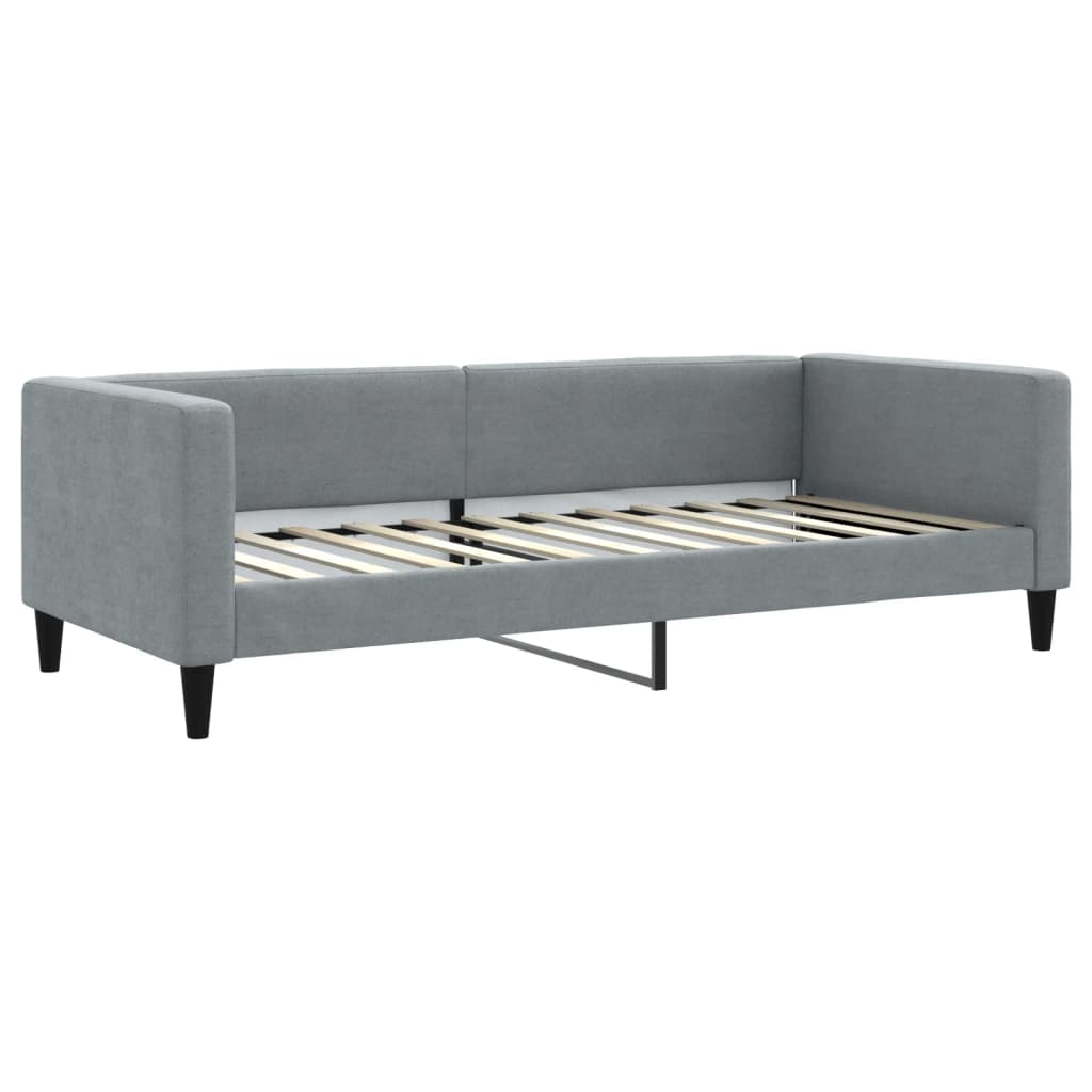 vidaXL Sofá cama nido tela gris claro 90x200 cm