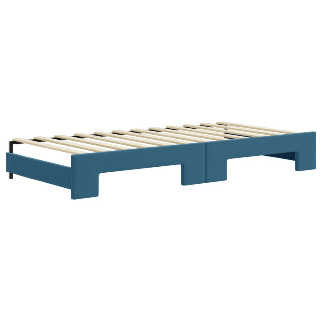 vidaXL Sofá cama nido terciopelo azul 90x200 cm