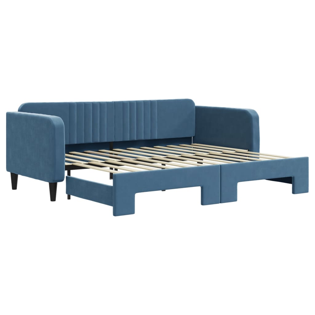 vidaXL Sofá cama nido terciopelo azul 90x200 cm