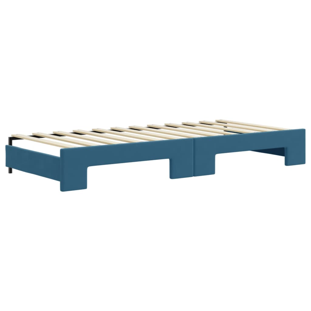 vidaXL Sofá cama nido terciopelo azul 90x200 cm