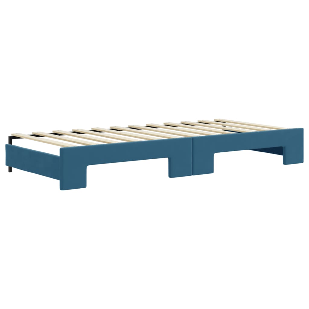 vidaXL Sofá cama nido con cajones terciopelo azul 90x200 cm