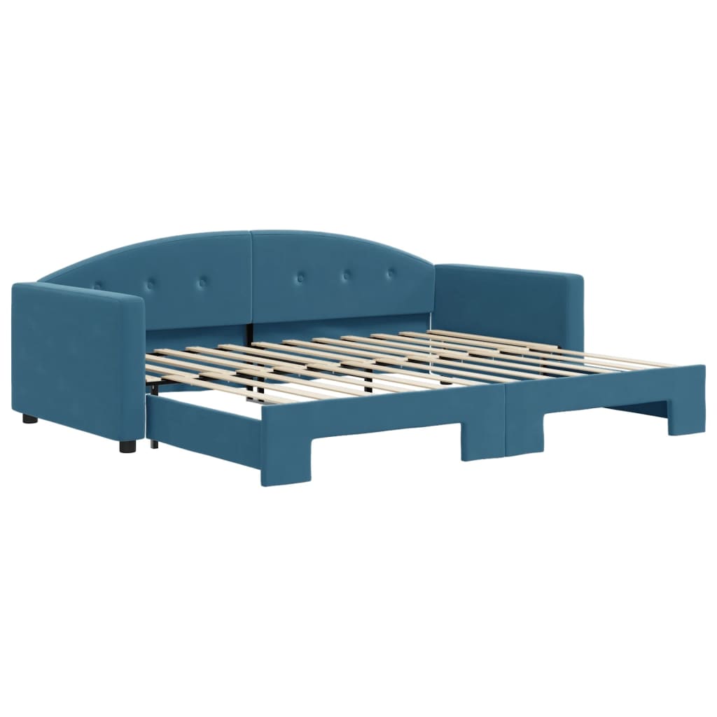 vidaXL Sofá cama nido terciopelo azul 90x200 cm