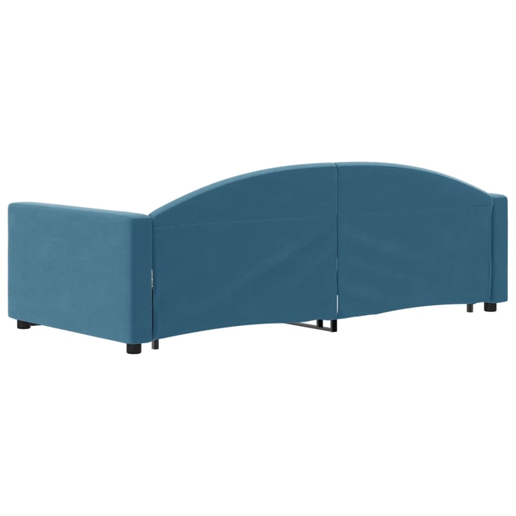 vidaXL Sofá cama nido terciopelo azul 90x200 cm