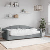 vidaXL Sofá cama con colchón tela gris claro 90x200 cm