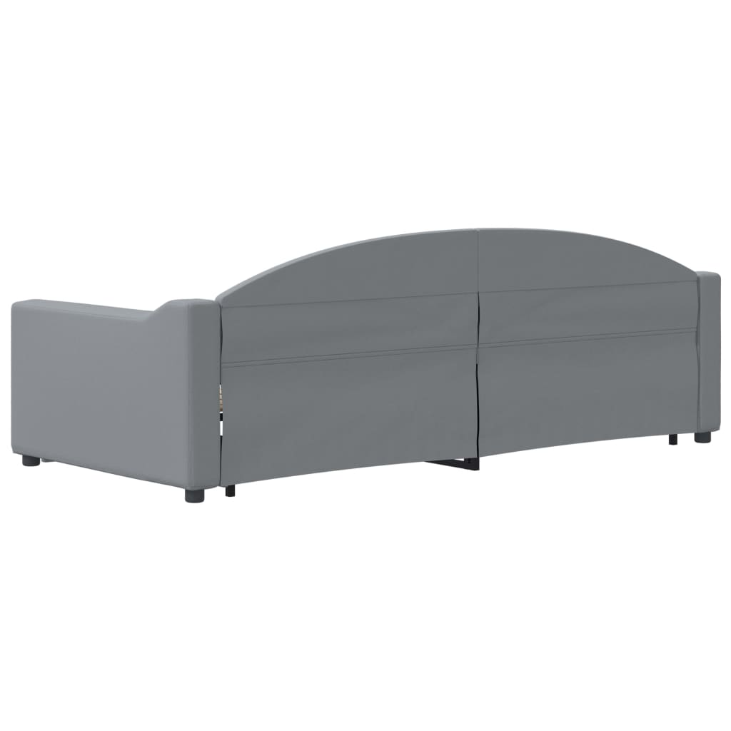 vidaXL Sofá cama nido tela gris claro 90x200 cm