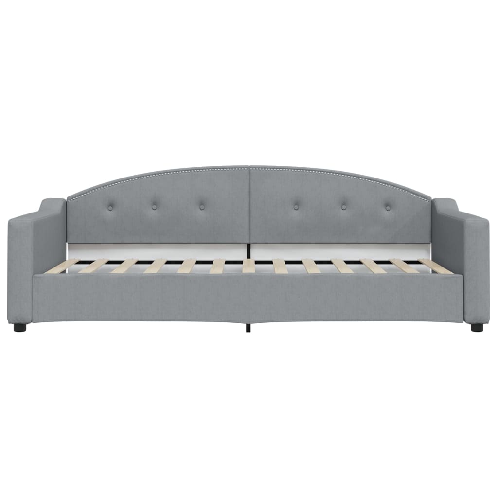 vidaXL Sofá cama nido tela gris claro 90x200 cm