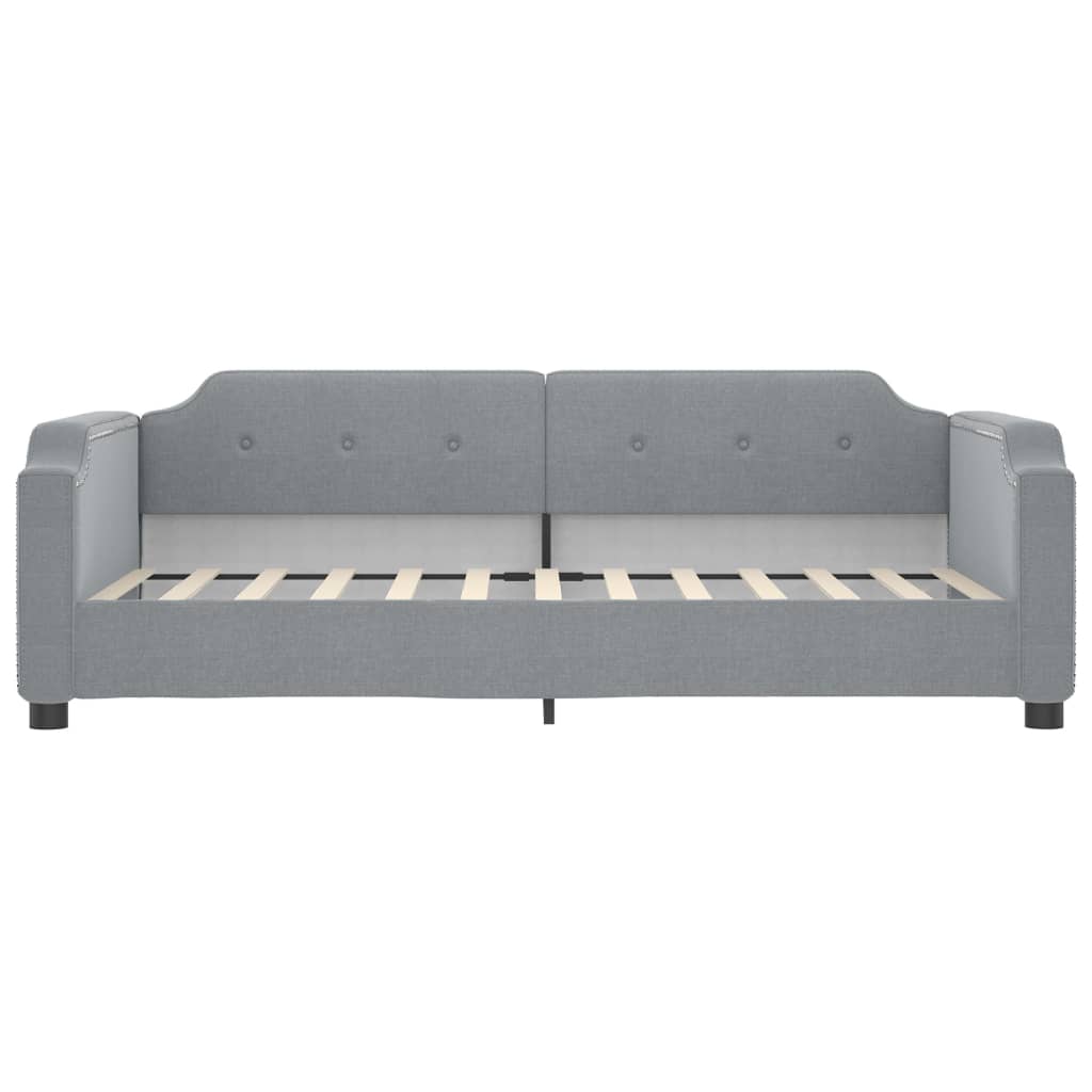 vidaXL Sofá cama nido tela gris claro 90x200 cm