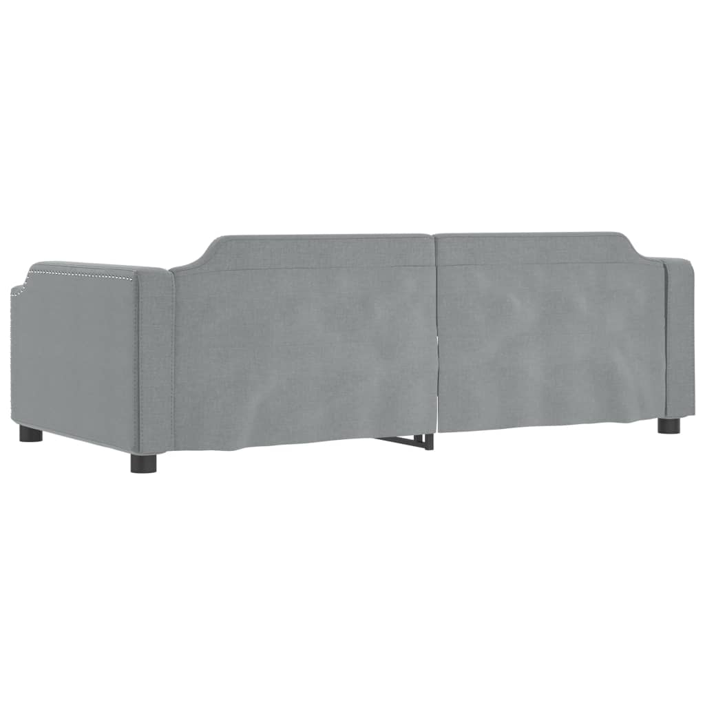 vidaXL Sofá cama nido tela gris claro 90x200 cm