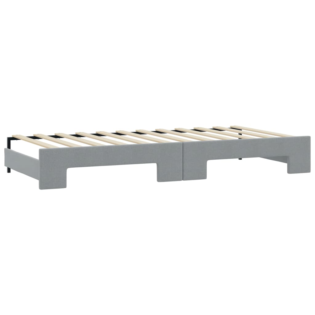 vidaXL Sofá cama nido tela gris claro 90x200 cm