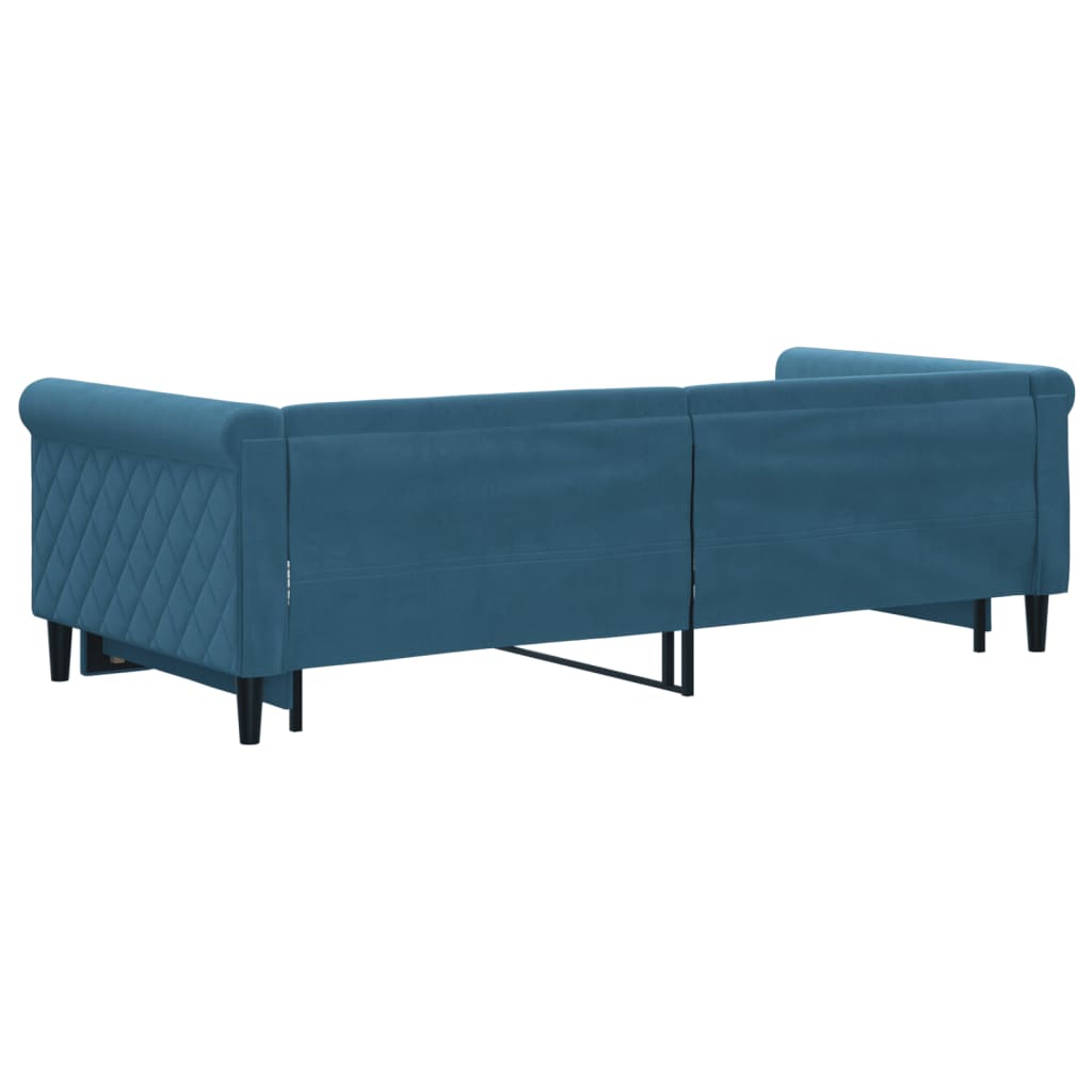 vidaXL Sofá cama nido terciopelo azul 90x200 cm