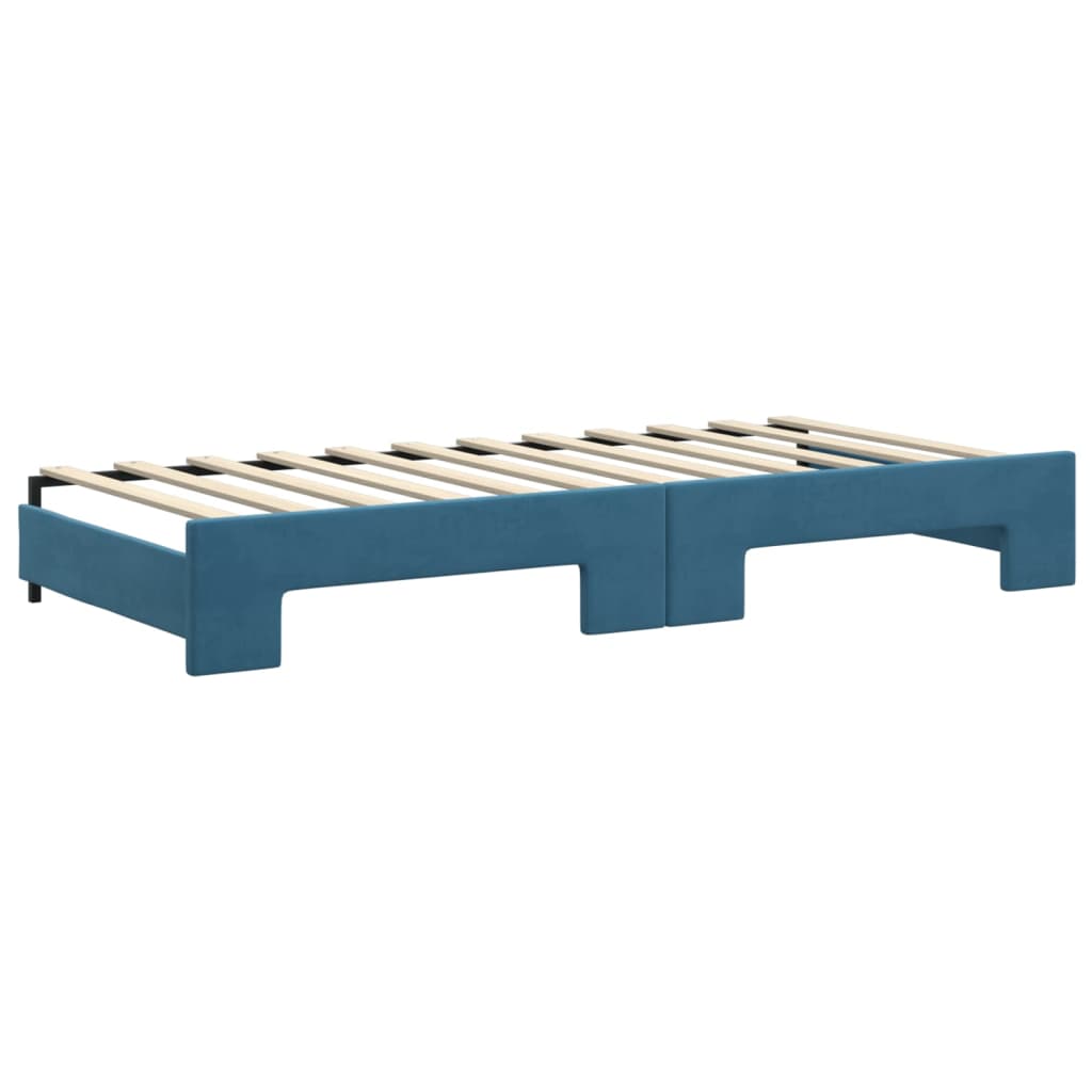 vidaXL Sofá cama nido terciopelo azul 90x200 cm