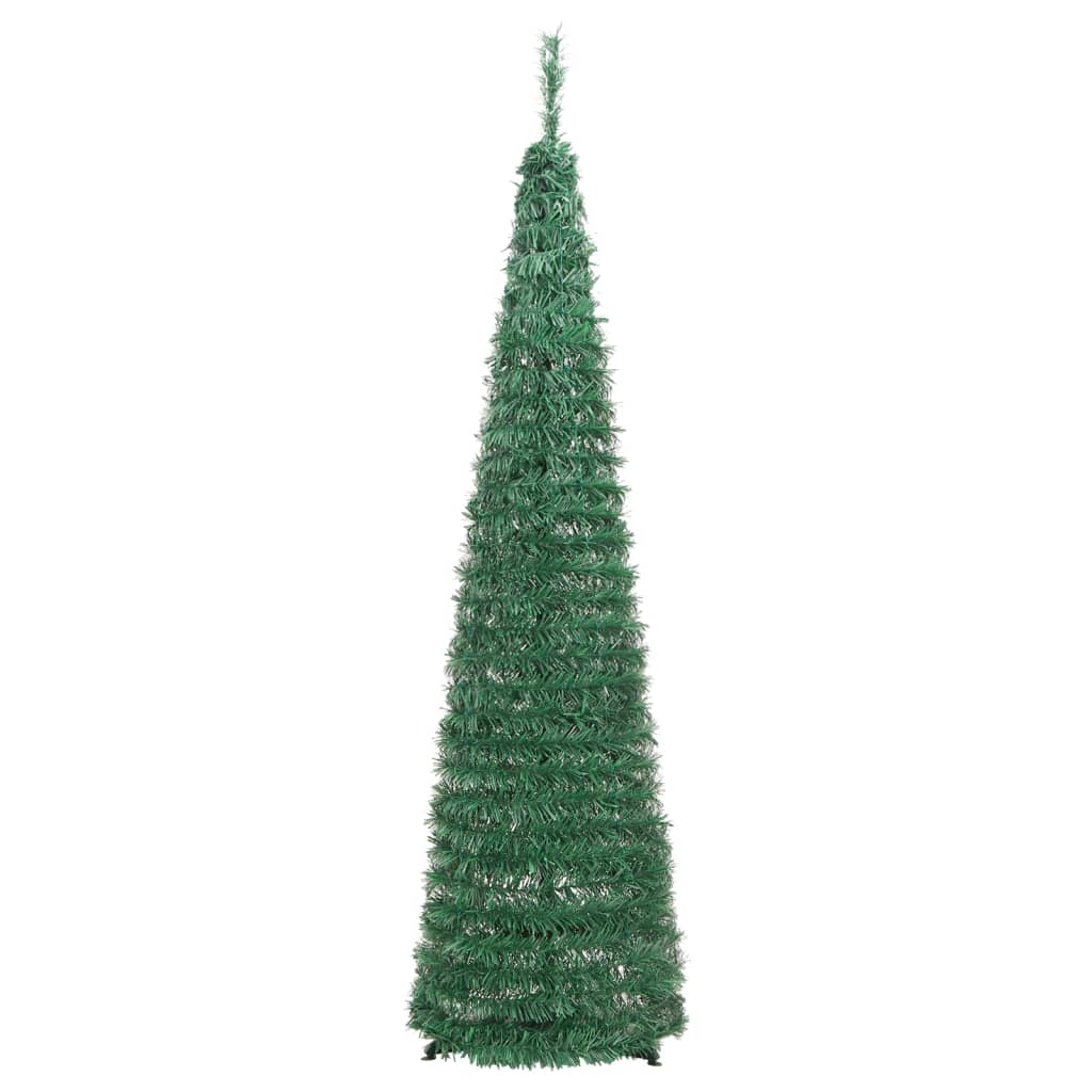 vidaXL Árbol de Navidad artificial desplegable 50 LED verde 120 cm