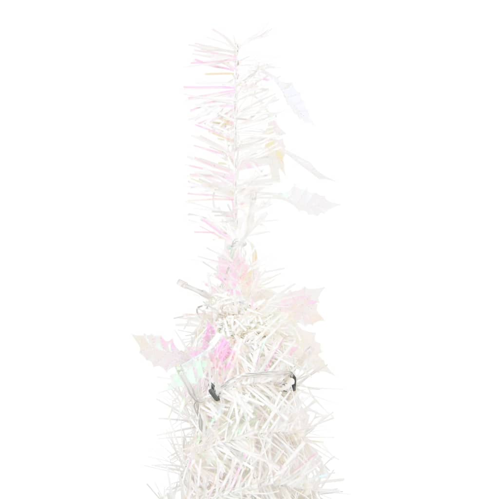 vidaXL Árbol de Navidad artificial desplegable 50 LED blanco 120 cm