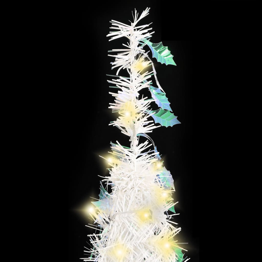 vidaXL Árbol de Navidad artificial desplegable 100 LED blanco 150 cm