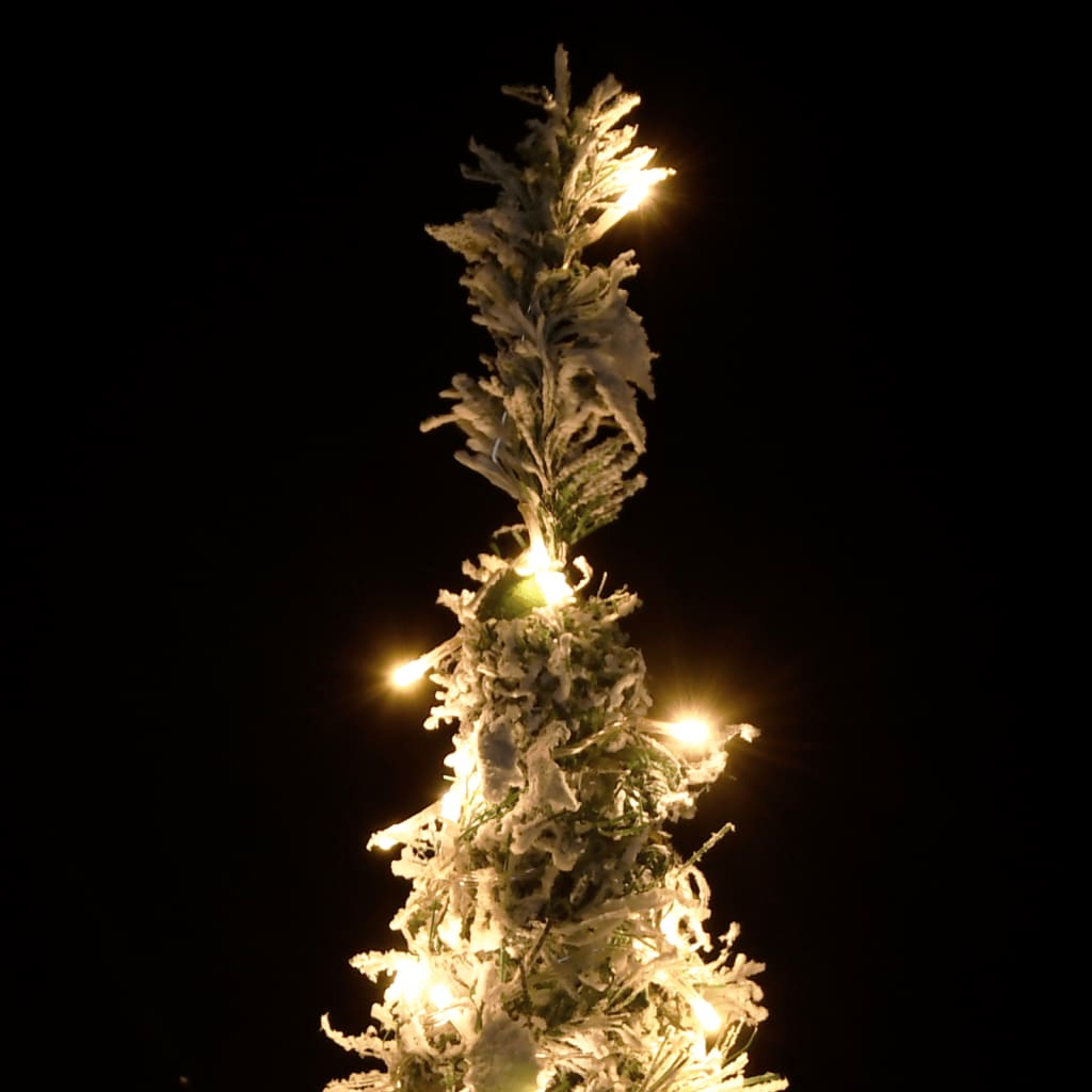 vidaXL Árbol de Navidad artificial desplegable con nieve 200 LED 210cm