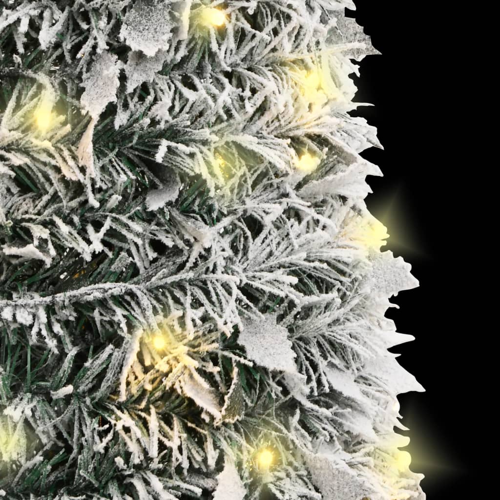 vidaXL Árbol de Navidad artificial desplegable con nieve 200 LED 210cm