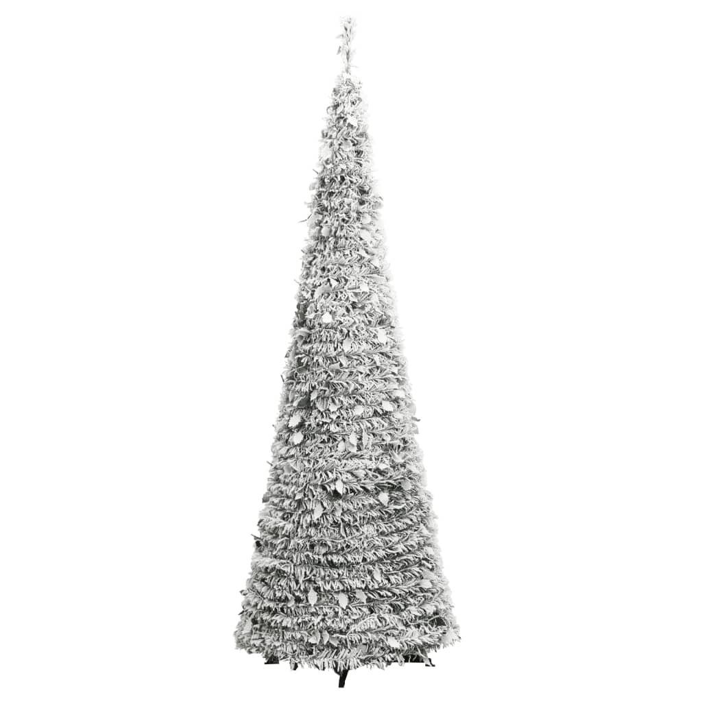 vidaXL Árbol de Navidad artificial desplegable con nieve 200 LED 210cm