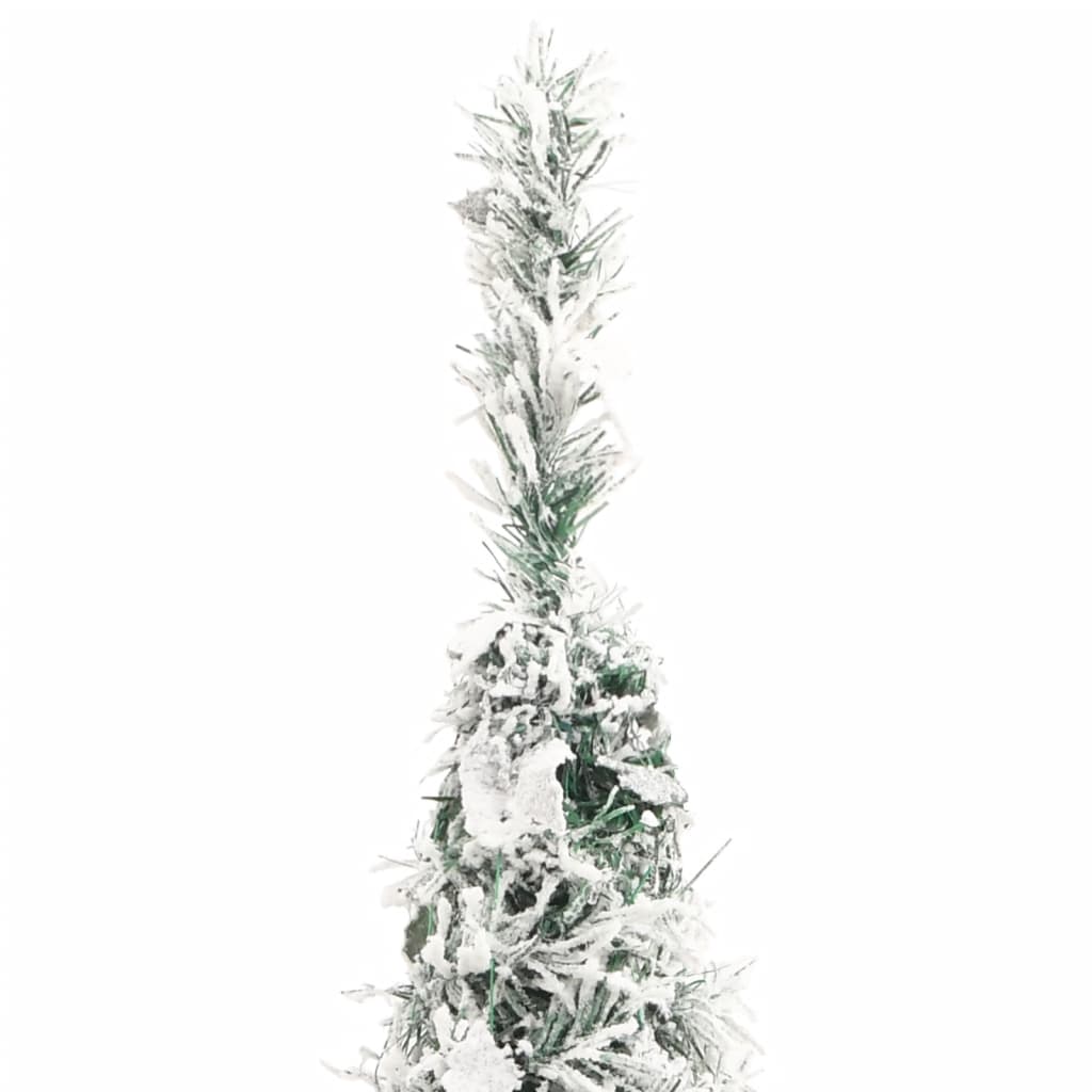 vidaXL Árbol de Navidad artificial desplegable con nieve 200 LED 210cm