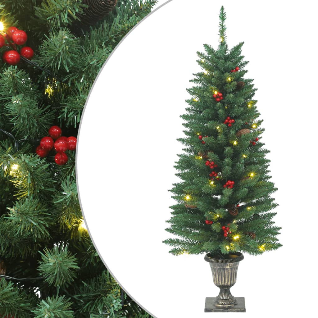 vidaXL Árboles de Navidad artificiales 2 uds 100 LED verde 120 cm