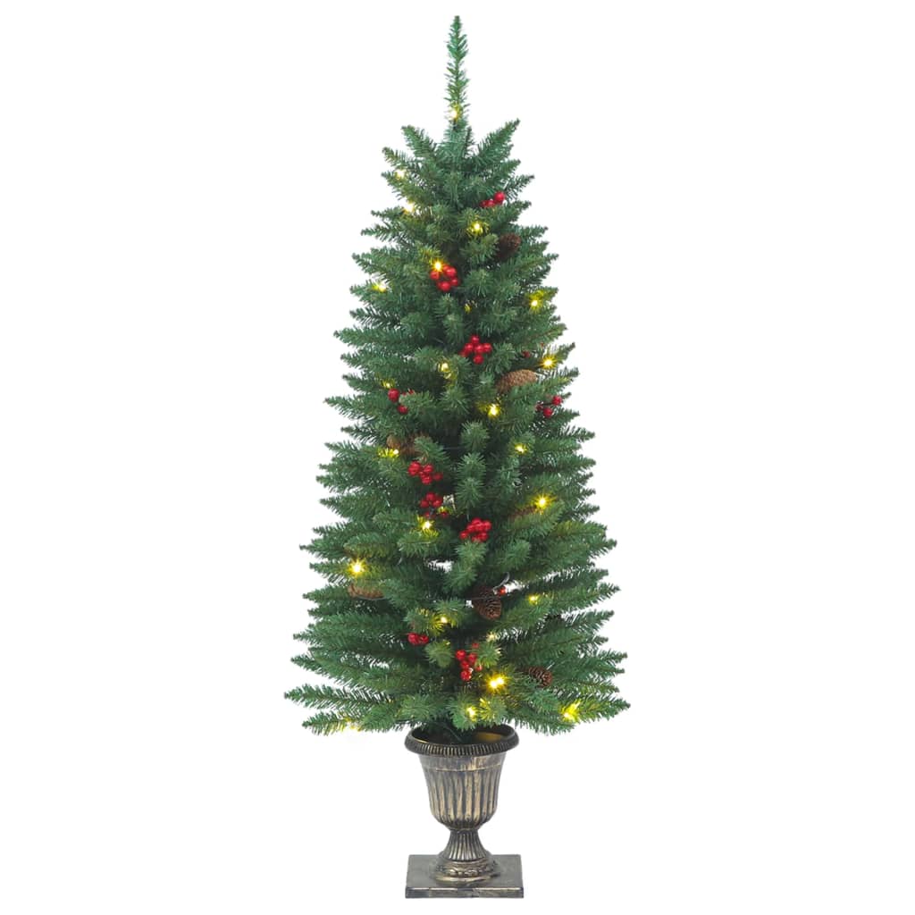 vidaXL Árboles de Navidad artificiales 2 uds 100 LED verde 120 cm