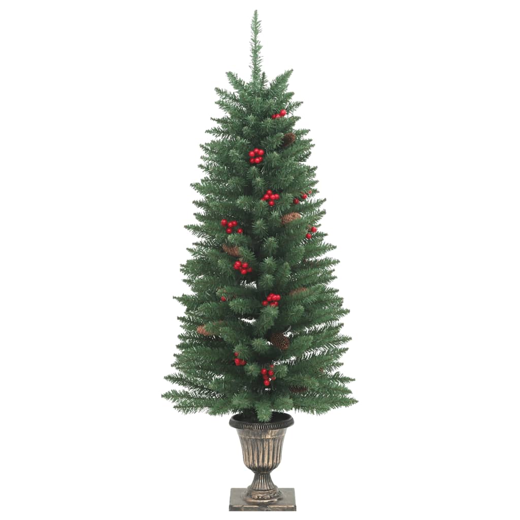 vidaXL Árboles de Navidad artificiales 2 uds 100 LED verde 120 cm